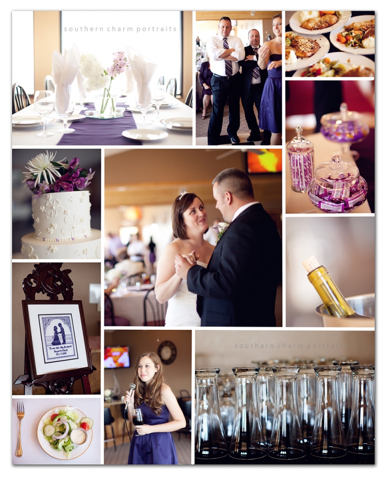 wedding reception mccloud mountain with candy bar monogram cake purple wedding colors,