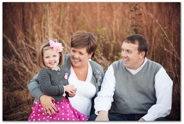 love their coordinating outfits.  the splash of pink polka dots is the perfect touch