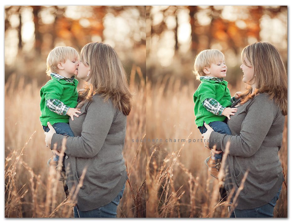 mommy kissing baby boy