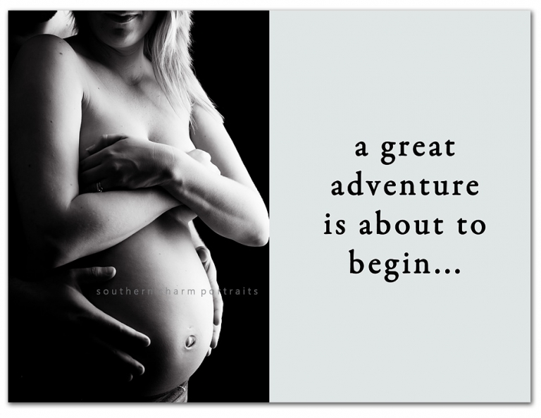 a great adventure is about to begin a pregnant mother posing