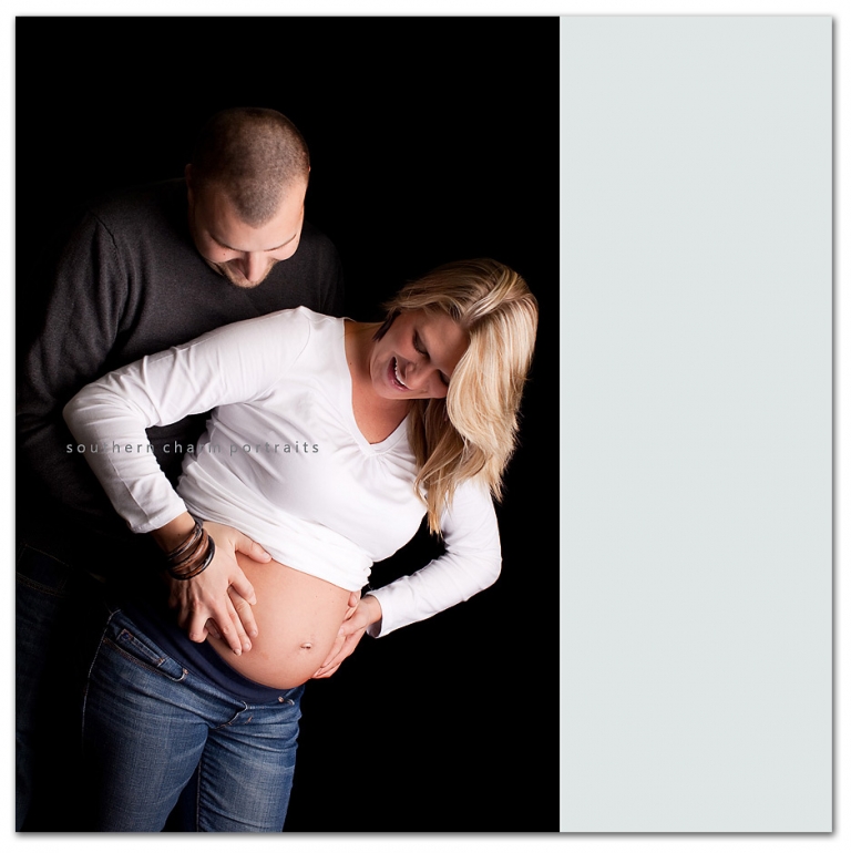 maternity photographer in knoxville photographers this couple in her studio