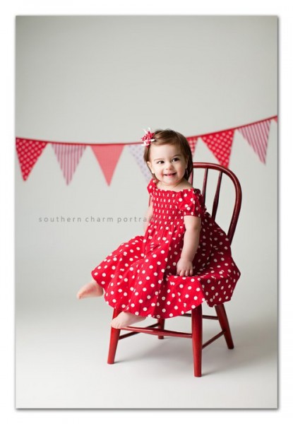gymboree hairbow in 1 year old's hair studio image