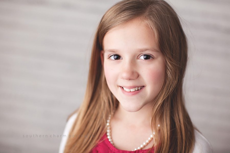 headshot of young girl for easter