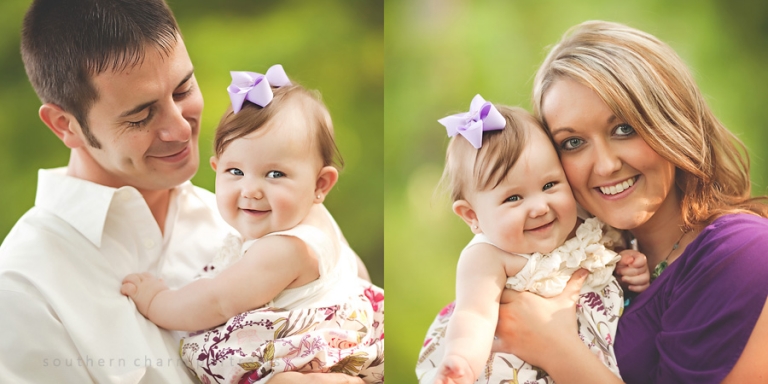 family portraits with baby daughter
