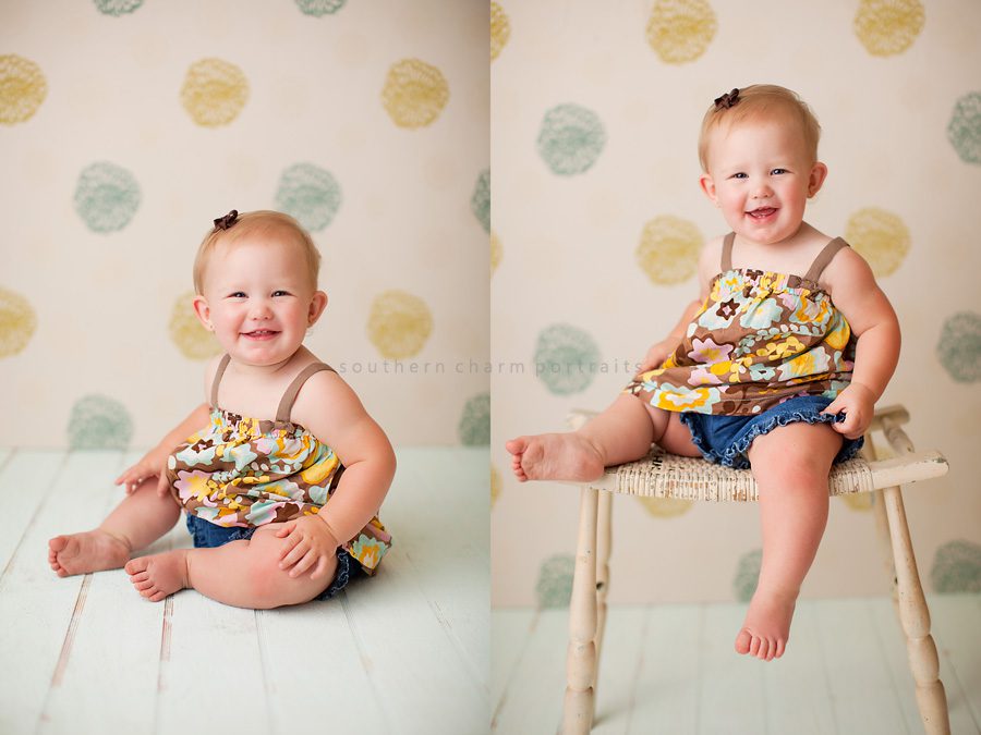 baby in portrait studio in lafollette