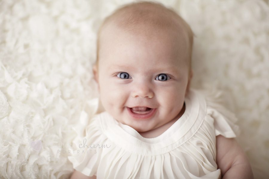 cute baby girl with dimples