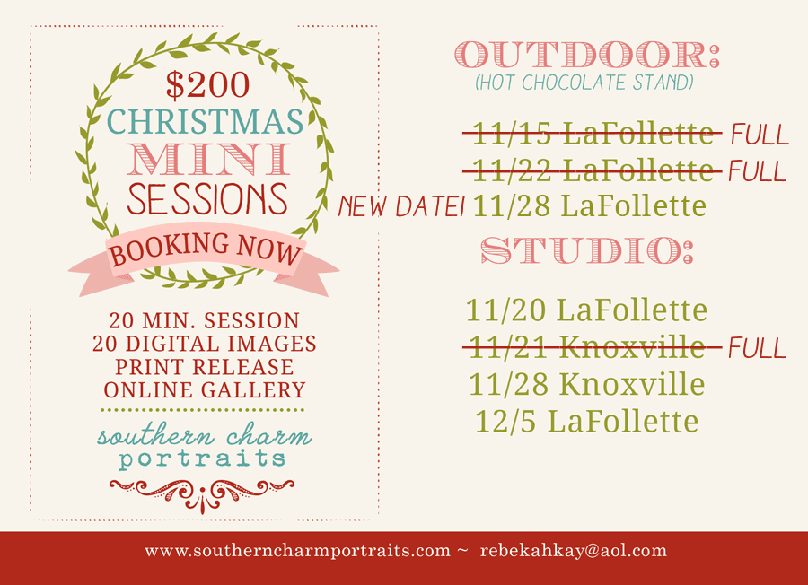 knoxville christmas portraits